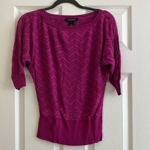 White House Black Market magenta blouse. Perfect condition.